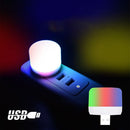 Mini Portable USB Plug Lamp Computer Power Bank Socket Night Light (White)