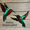 4Pcs Handmade  Hummingbird Wall decor for art  and garden Patio Balcony