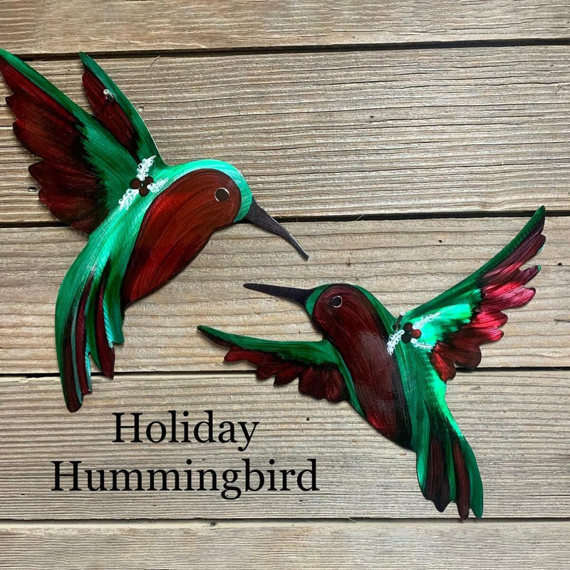 4Pcs Handmade  Hummingbird Wall decor for art  and garden Patio Balcony