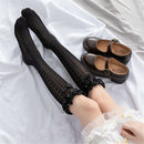 College Style Ultra-thin Bow Lolita Lace Socks High Tube Stockings Knee Socks
