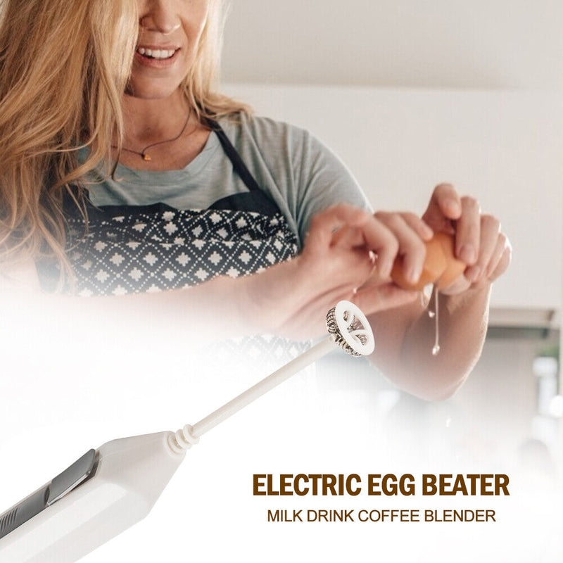 Electric Milk Frother Automatic Handheld Whisk Coffee Frother Egg Beater UK