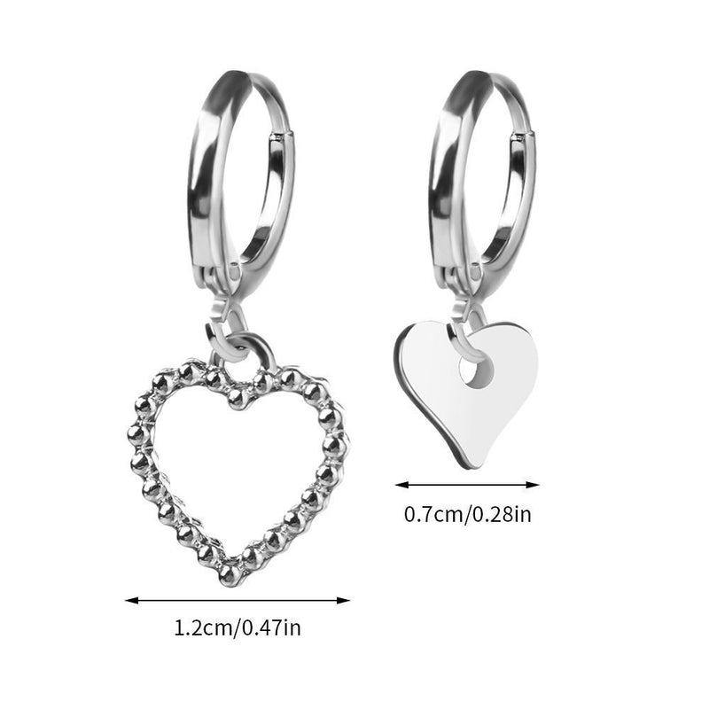 Drop Earrings Irregular Earrings Asymmetry Love Heart Earrings Jewelry