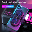 USB Mobile Phone Cooler Radiator Dual Fan Gaming Smartphone Holder Heat Sink