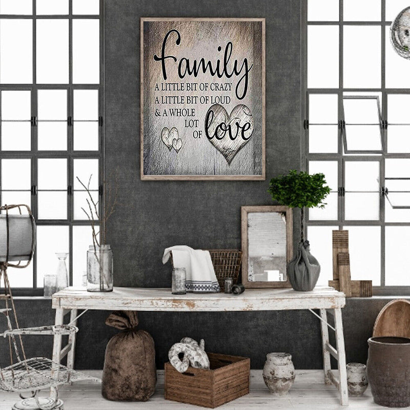Full Cross Stitch 11CT Family Love Counted Embroidery DIY Home Decoration Gifts