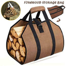 Firewood Log Bag Heavy Duty Waxed Canvas Log Tote Bags T For Indoor O H O9C2