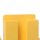 Adhesive Remote Control Mobile Phone Charging Plug Organizer Rack (Yellow) Newly