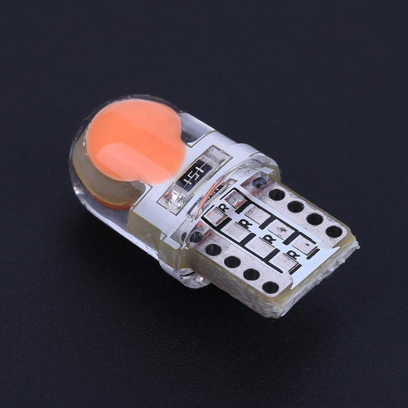 10pcs 12V T10 W5W LED Lamp COB Silicone Shell Car Turn Side Lamps(Red) Newly