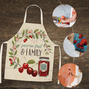 Family Print Kitchen Linen Apron Waterproof Cleaning Bibs Baking Accessories
