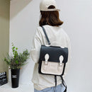 Adjustable College Handmade Backpack Bag Handbag Cambridge Woven Bag Leather