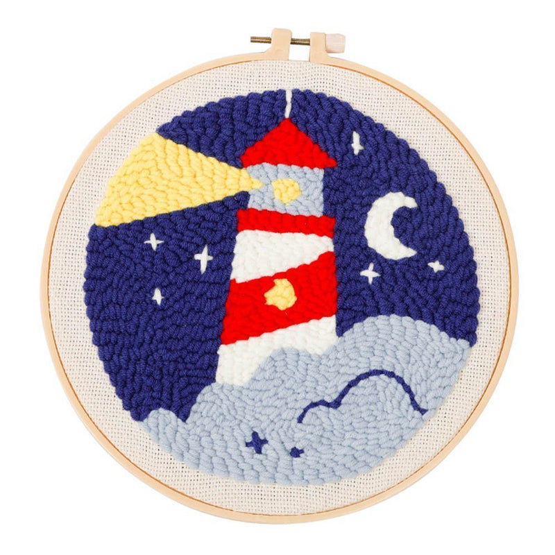 DIY Crafts Poke Embroidery Kit Embroidery Hoop Needle Punch Cross Stitch Kit