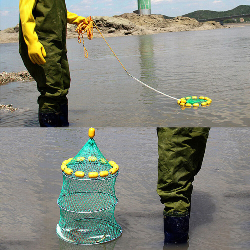 Folding Multiple Floating Ball Fishing Guards Net Catch Trap Fishing Accessories