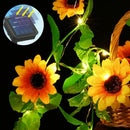 Fence Lamp Fairy String Lights Solar Powered Sunflower Lights Garden Decoration