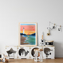 Sunset Lighthouse Oil Paint By Numbers Wall Art Craft Home Decoration No Frame