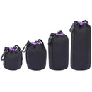 Neoprene Camera Lens Pouch Drawstring Waterproof Shockproof Soft Bag (S-XL)