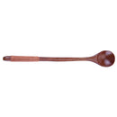 Long Handle Wooden Spoon Dessert Coffee Stirring Spoon(Brown)(Khaki thread)