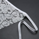 12 Flags 3.2m Beautiful White Hand Tied Flower Cotton Fabric Garland W
