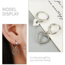 Gift Asymmetry Love Heart Earrings Irregular Earrings Jewelry Drop Earrings