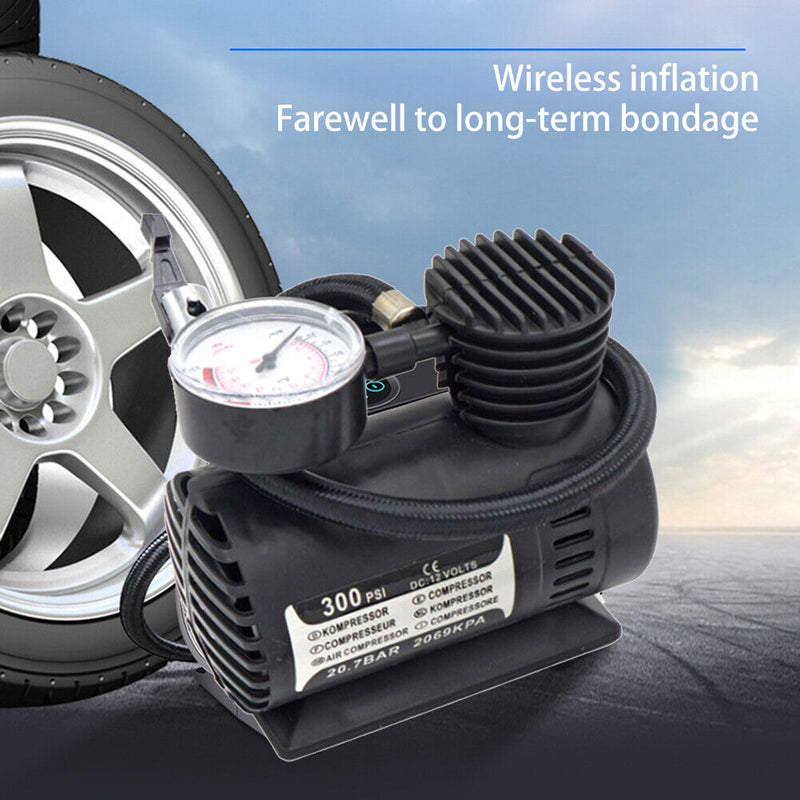 300 PSI 12V Digital Tire Pump Auto Air Compressor Car Tire Inflator Gauge Newly