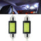 White 39MM COB Festoon Light C5W Car LED Reading Bulbs Dome Lamp For 2Pcs