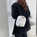 Solid Color Student School Shoulder Handbag Traveling Top-hondle Bag for Female