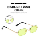 Girl Sunglasses Silicone Nose Pads PC Lens Metal Frame for Outdoor Beach Ca