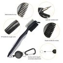 Retractable Golf Club Brush Groove Cleaner with Carabiner for Golf Irons Wo