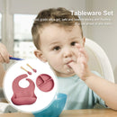 4pcs Baby Feeding Dish Anti Slip Tableware for Kids Baby Feeding Kit for Infa