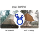 ShineTrip 10x Outdoor Camping Tent Rope Buckles Tensioner Fastener (Blue)