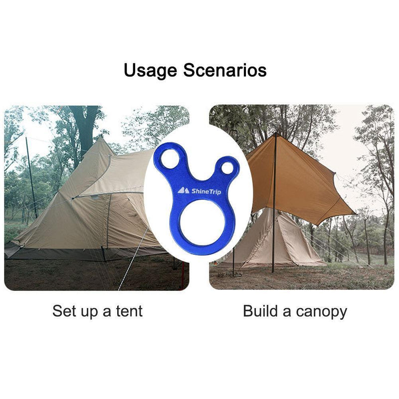 ShineTrip 10x Outdoor Camping Tent Rope Buckles Tensioner Fastener (Blue)