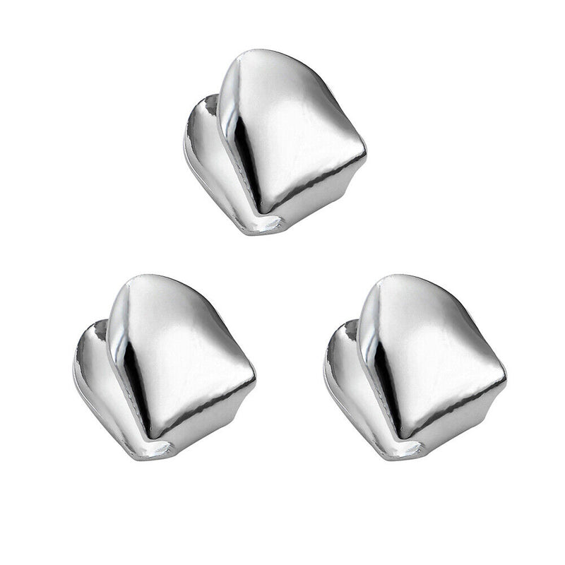 #A 3pcs Single Tooth Grillz Food Grade Teeth Caps Tooth Clips for Halloween Cosp