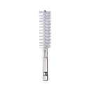 2pcs Pipe Dredge Hex Shank Brush Kit with Drill Extension Rod (White Nylon)