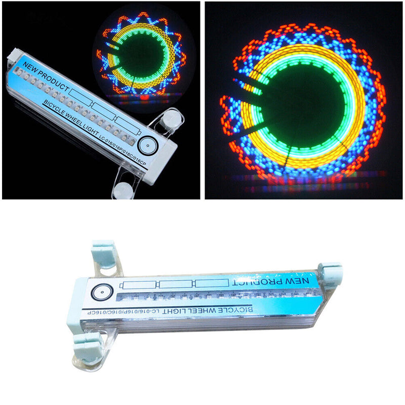 2x Bike Light No Battery Strip LED Mountain Bicycle Two-Sided Color Warning Lamp