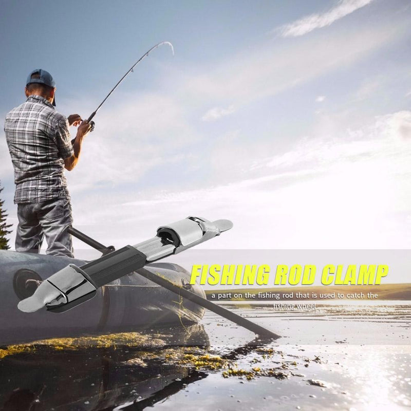 Fishing Pole Clamp Stainless Steel Fishing Wheel Seat Holder Fish Reel Stan