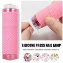 Nail Art Silicone Handheld Lamp Mini UV Gel Fast Dry Beauty Flashlights X2Y6