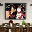 5D DIY Diamond Painting Snowman Deer Full Round Drill Mosaic Art Home Decor
