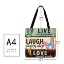 LOVE letters Printed Shoulder Shopping Bag Casual Large Tote Handbag
