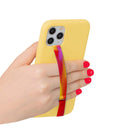 3pcs Phone Soft Band Phone Strap Loop Wristband Hand Holder (Red-Yellow)
