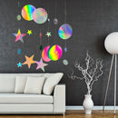 Star Paper Garland Ornaments Birthday Party DIY Wedding Decor (Star Round) Newly