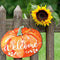 Fall Pumpkin Welcome Sign Autumn Pumpkin Hanging Wooden Signs Autumn Fall.