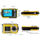 Waterproof Digital Camera 1080P HD 2.4MP Underwater Video Recorder (Yellow)