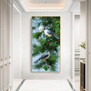 Full DIY Diamond Rhinestone Round Tit on Branch Drill 5D Painting Kit Handwork