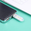 Mini Portable USB Book Light Bright Reading Lamp for Laptop (Yellow 3LED)