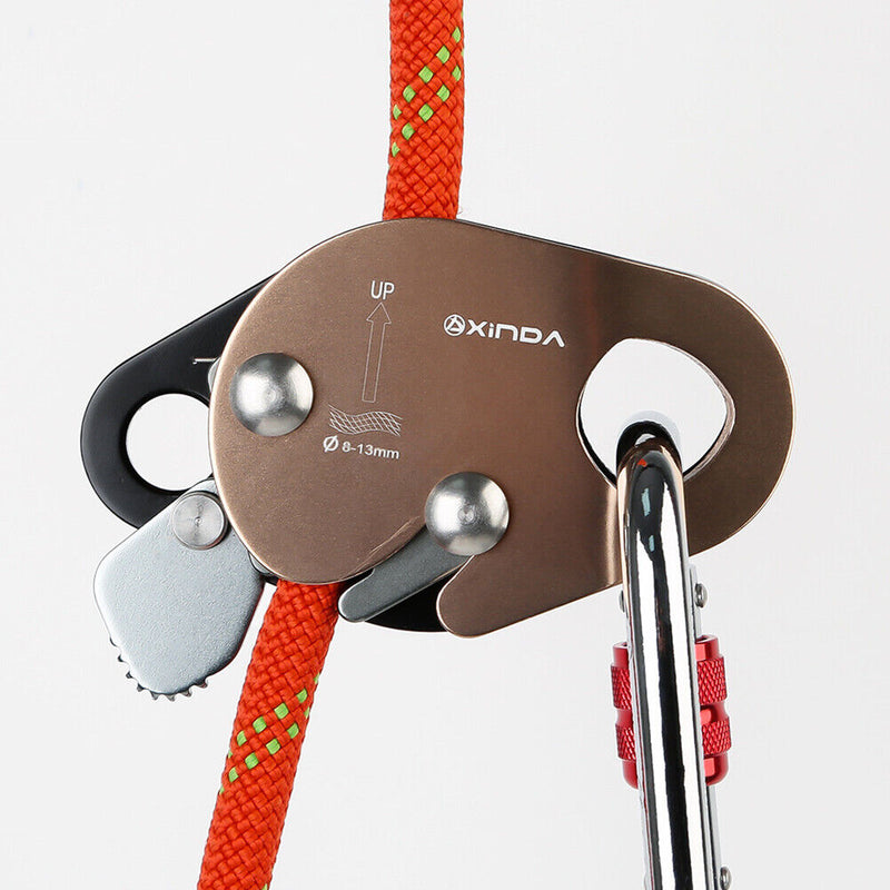 Outdoor Rock Climbing Rappelling 22KN Abseiling Descender Downhill Device Newly