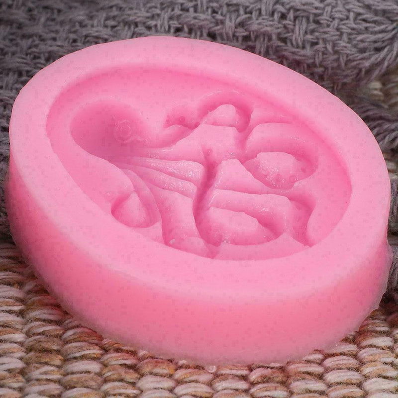 Octopus Silicone Mould Fondant Cake Cupcake Decor Mold N2R5 4.6*3.8*1cm Y9M5