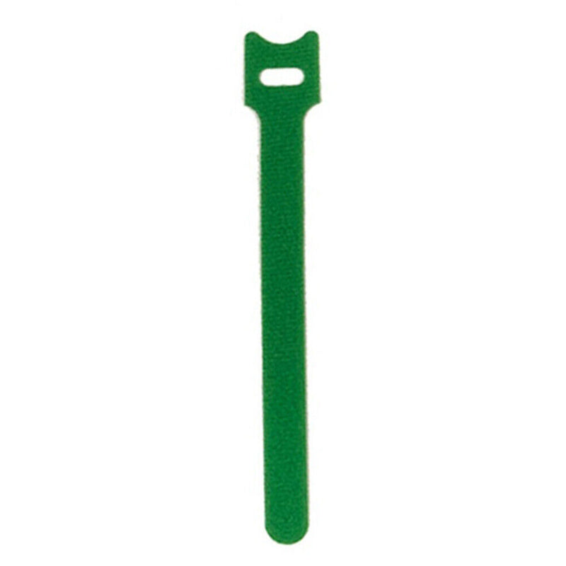 10pcs Durable Self Adhesive Cable Fastener Tape Wire Loops Strap (Green)
