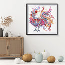 5D DIY Special Shaped Diamond Painting Rooster Embroidery Mosaic Craft Kit Newly