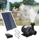 50W 800L/H DC 12V Low Noise Brushless Solar Water Pump Kit for Pool Black