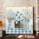 Table Flowers Oil Paint By Numbers Kit DIY Acrylic Painting on Canvas Framele