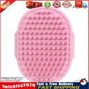 Dog Cat Bath Brush Comb Rubber Pet Hair Fur Grooming Massage Glove (Pink) Newly