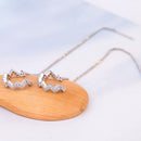 Ear Cuffs Climber Link Chain Earrings Ear Cuff Threader CZ Ear Piercing
